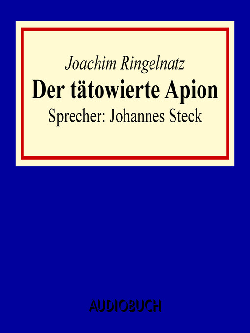Title details for Der tätowierte Apion by Joachim Ringelnatz - Available